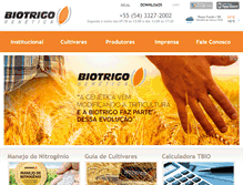 Tablet Screenshot of biotrigo.com.br